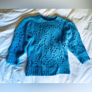 Isabel Marant baby blue open weave sweater size 38 (M)